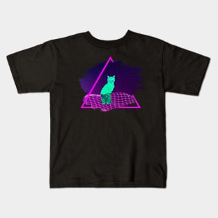 Vaporwave Cat Kids T-Shirt